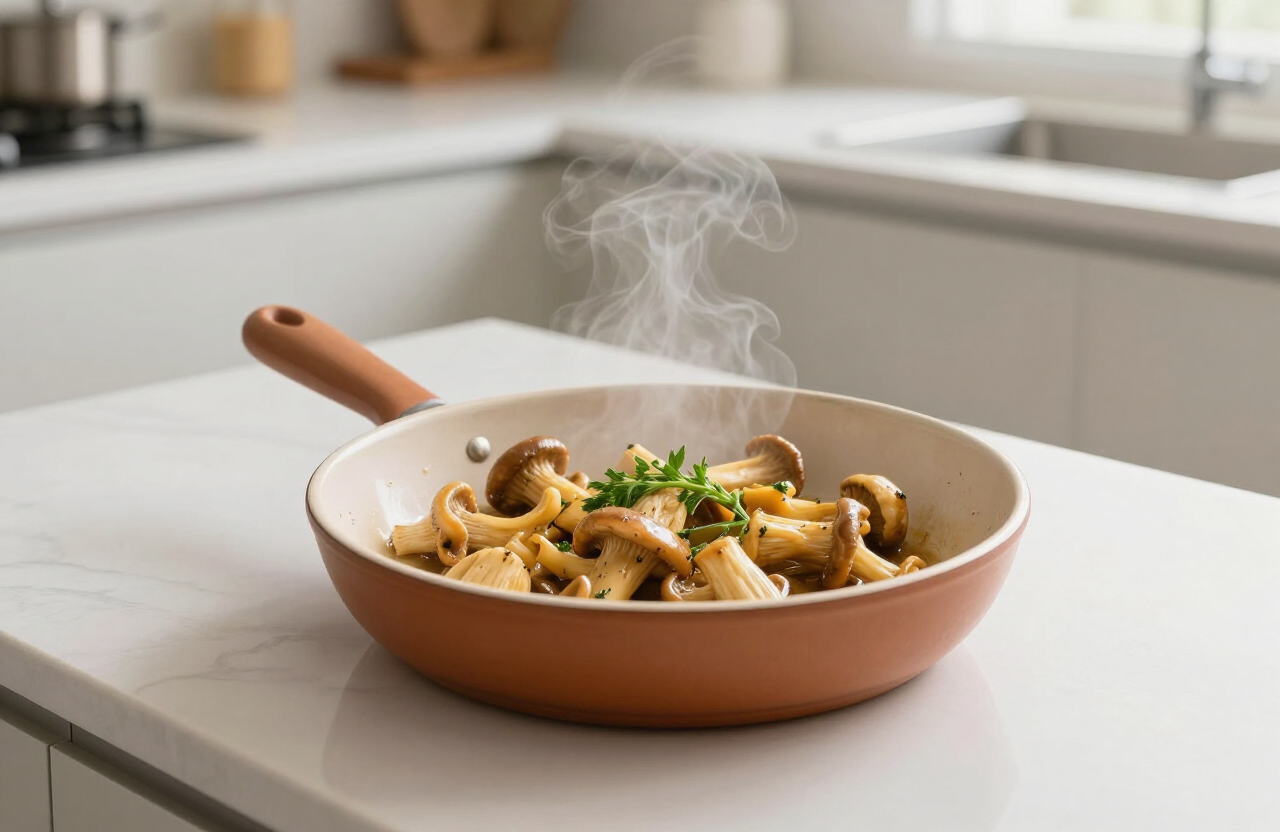 Sauteed KHUMBI mushrooms with fresh herbs